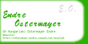 endre ostermayer business card